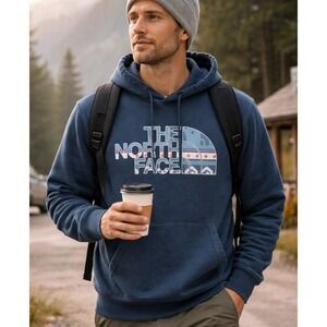 The North Face Mens Half Dome Pullover Hoodie Sz Small Outdoor Functional Urban